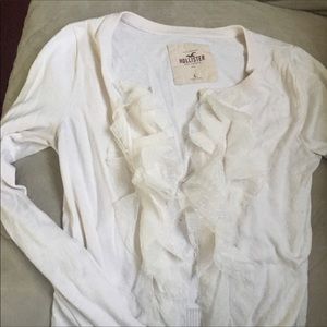 Holistic sweater. Hole in the ruffles and armpit